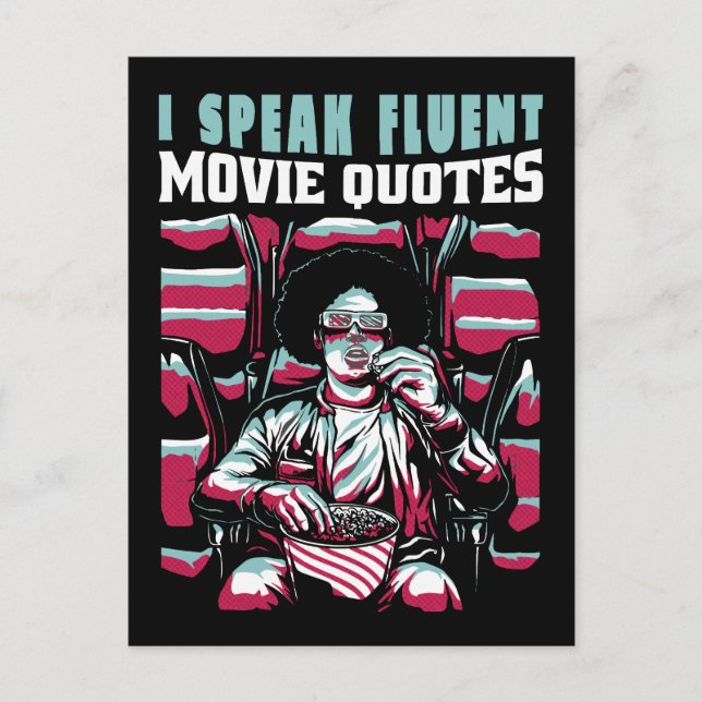 Carte Postale Je parle couramment les citations de films (Devant)