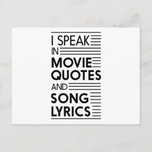 Carte Postale Je parle dans les citations de films et les parole