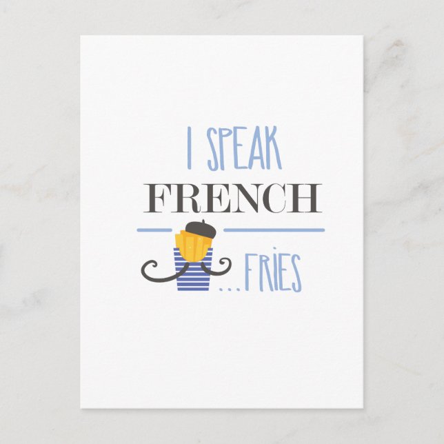 Carte Postale Je Parle Français... Fries (Devant)