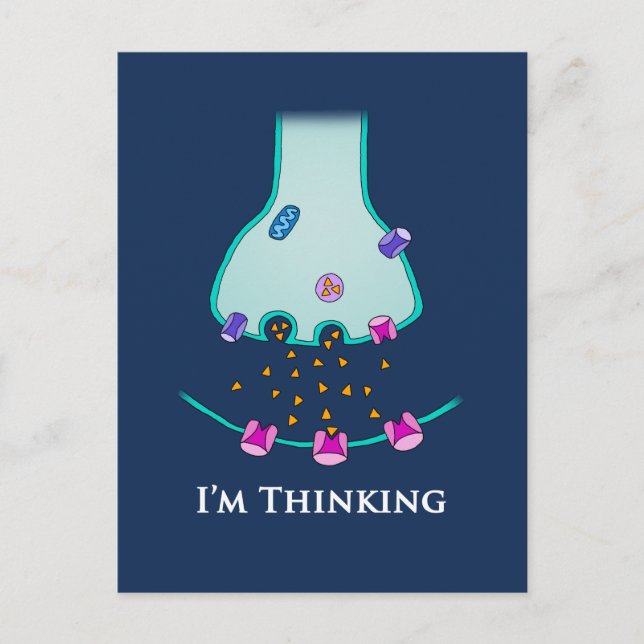 Carte Postale Je pense à la synapse neuronale (Devant)