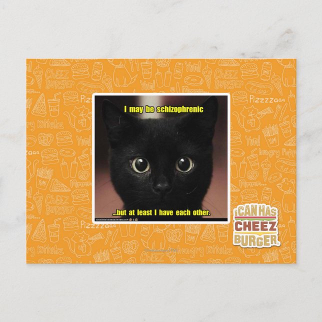 Carte Postale Je peux être schizophrène (Devant)