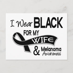 Carte Postale Je Porte Du Noir Pour Ma Femme 42 Melanoma