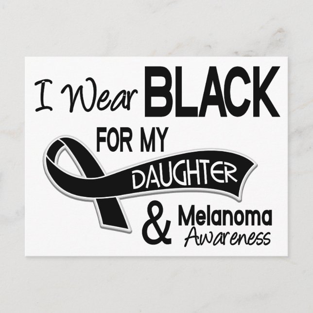 Carte Postale Je Porte Du Noir Pour Ma Fille 42 Melanoma (Devant)