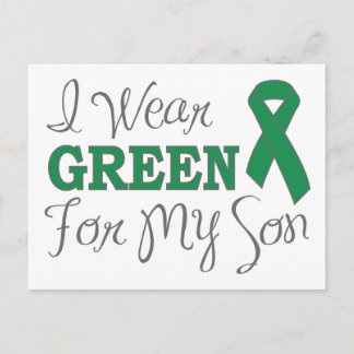 Carte Postale Je Porte Du Vert Pour Mon Fils (Ruban De Sensibili