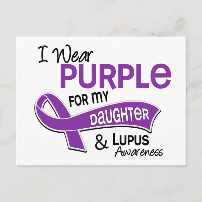 Carte Postale Je Porte Du Violet Pour Ma Fille 42 Lupus (Devant)