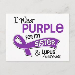 Carte Postale Je Porte Du Violet Pour Ma Soeur 42 Lupus