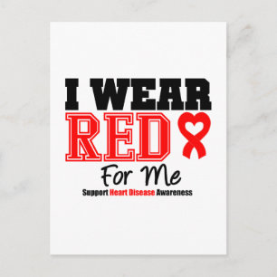 Carte Postale Je porte un ruban rouge pour moi