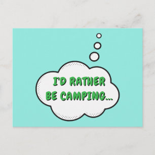 Carte Postale Je préfère être en camping