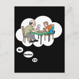 Carte Postale Je préfère jouer à Cribbage