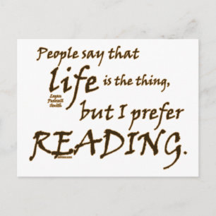 Carte Postale Je préfère la lecture