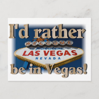 Carte Postale Je Préférerais Être À Vegas !