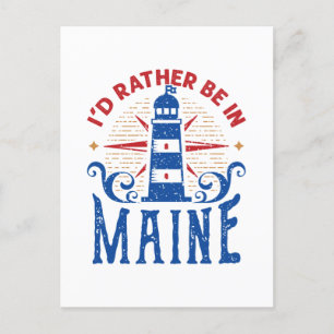 Carte Postale Je préférerais être dans le phare principal local 