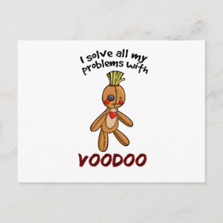 Carte Postale Je résout tous mes problèmes avec Voodoo