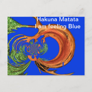 Carte Postale Je ressens une Personnaliser bleue Produit