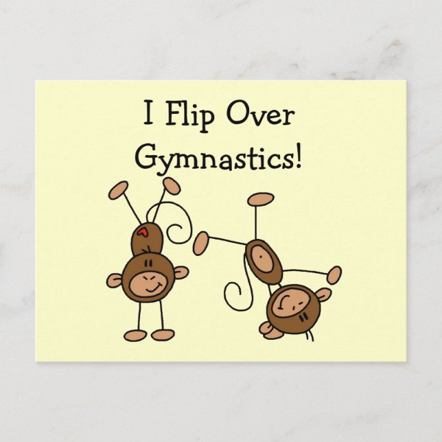 Carte Postale Je retourne sur les t-shirts et cadeaux de gymnast (Devant)