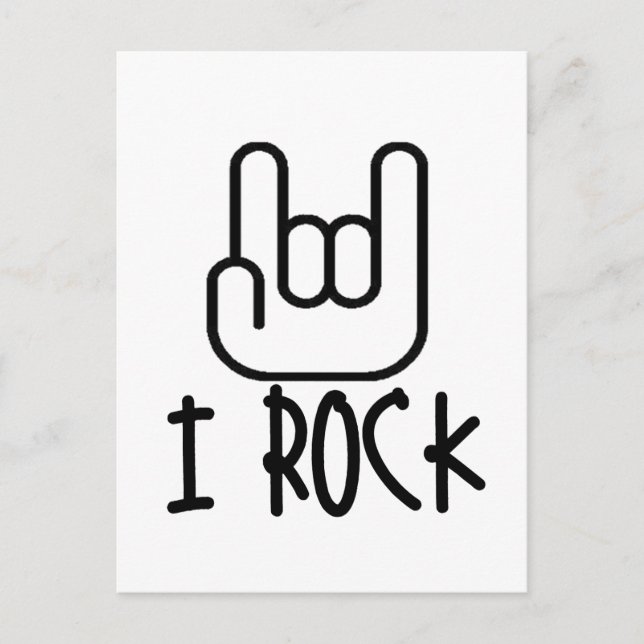 Carte Postale Je Rock ! (Devant)