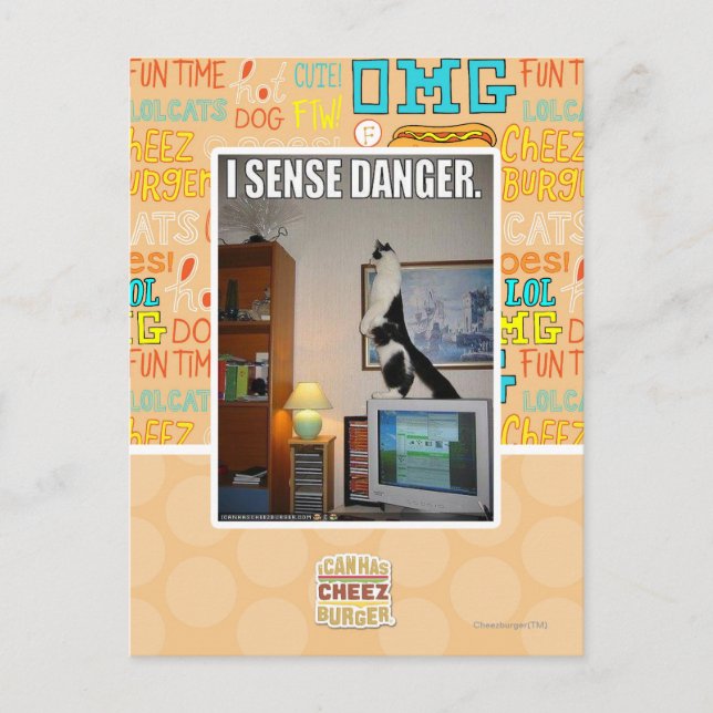 Carte Postale Je sens le danger (Devant)