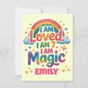 Carte Postale Je suis aimée, je suis magique, affirmation pour f