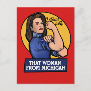 Carte Postale Je suis avec cette femme du Michigan