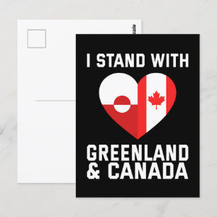 Carte Postale Je Suis Avec Le Groenland Et Le Canada