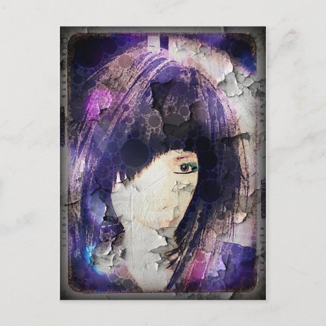 Carte Postale Je suis avec Wig Purple Postcard (Devant)