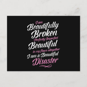 Carte Postale Je Suis Beau Brisé Parfaitement Imparfait