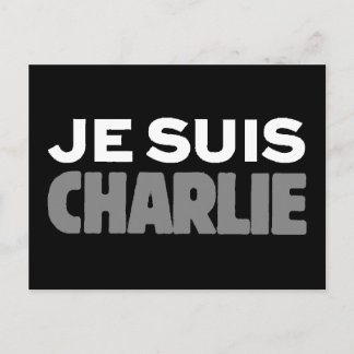 Carte Postale Je Suis Charlie - Je suis Charlie Black
