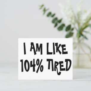 CARTE POSTALE JE SUIS COMME 104% FROID - FUNNY PUN LAZY