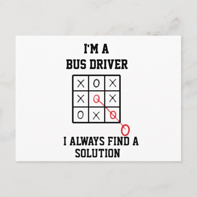 Carte Postale Je suis conducteur de bus je trouve toujours une s (Devant)