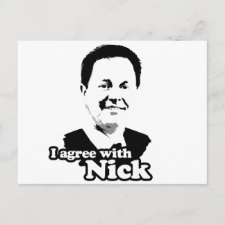 Carte Postale Je suis d'accord avec Nick