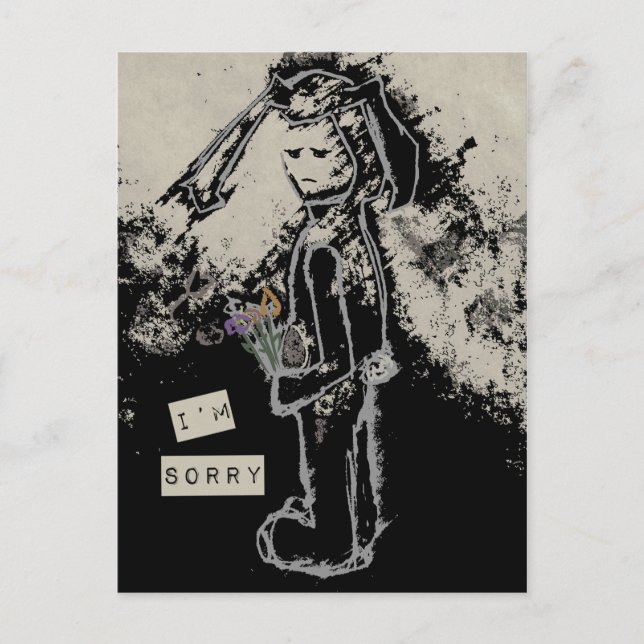 Carte Postale je suis désolé sinibunny (Devant)