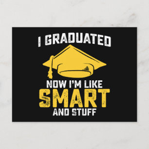 Carte Postale Je Suis Diplômé Maintenant Je Suis Comme Intellige