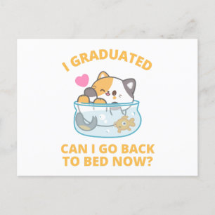 Carte Postale Je suis diplômé puis-je retourner au lit maintenan