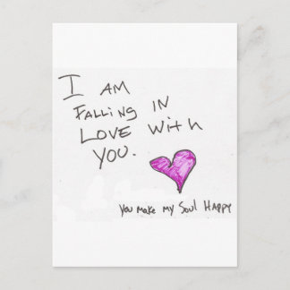 Carte Postale JE SUIS FALLiNG iN LOVE WiTH VOUS ENTENDEZ SOUL