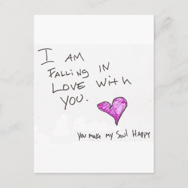 Carte Postale JE SUIS FALLiNG iN LOVE WiTH VOUS ENTENDEZ SOUL (Devant)