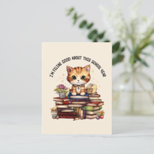 Carte Postale Je suis Feline bon pour cette année scolaire