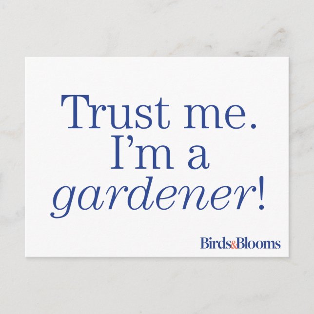 Carte Postale Je suis Gardener (Devant)
