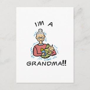 Carte Postale Je suis grand-mère et bébé