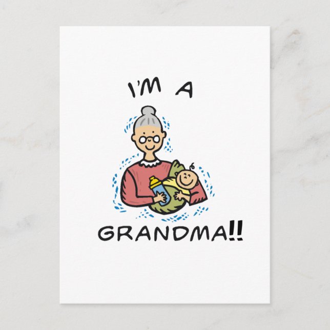 Carte Postale Je suis grand-mère et bébé (Devant)