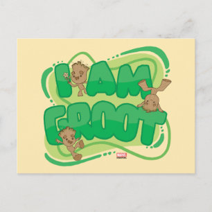 Carte Postale Je Suis Groot Character Art Text