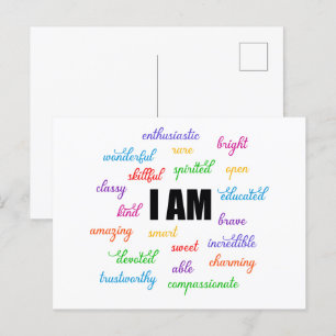 Carte Postale Je suis inspiration, positif, religieux, chrétien