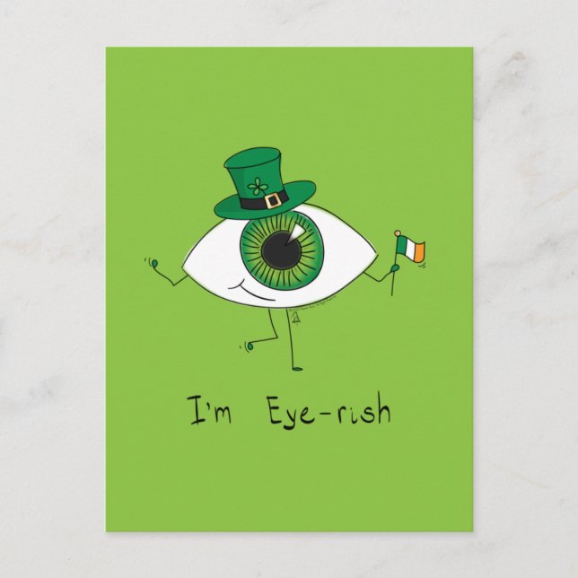 Carte Postale Je suis Irlandais St. Patrick's Day Eye Eyeball (Devant)