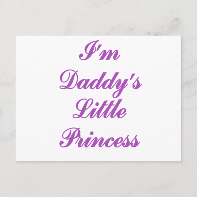 Carte Postale Je suis la petite princesse de papa (Devant)