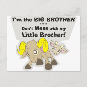 Carte Postale Je suis le Big Brother, Don’t Mess my Little Broth