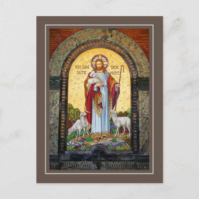 Carte Postale "JE SUIS LE BON SHEPHERD Après Bernhard Plockhorst (Devant)