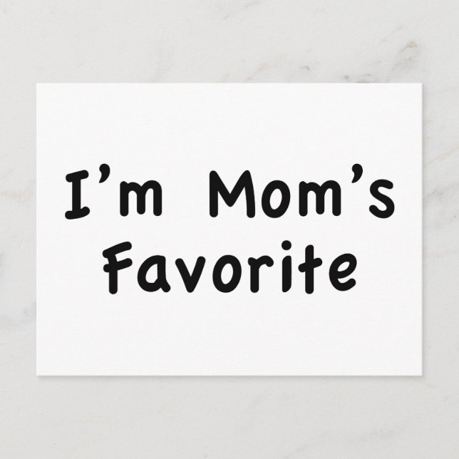 Carte Postale Je suis le Favori de maman (Devant)