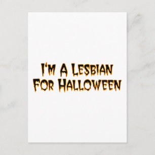 Carte Postale Je suis lesbienne pour Halloween