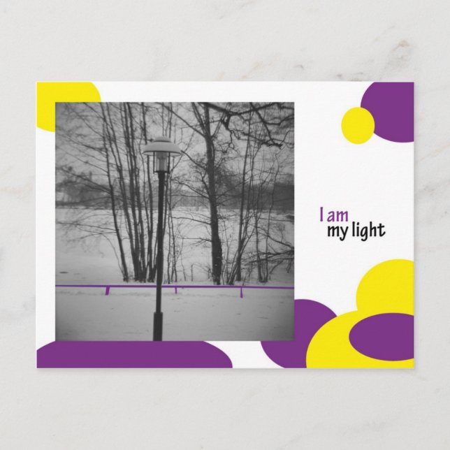 Carte Postale Je suis ma lumière (Devant)