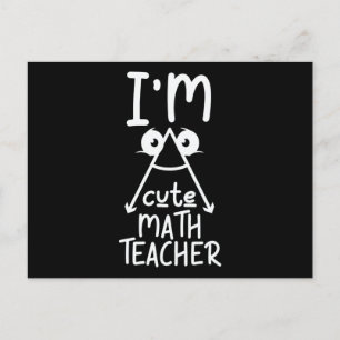 Carte Postale Je suis Mignonne Enseignante en Maths