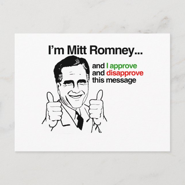 Carte Postale Je suis Mitt Romney et j'approuve ce message.png (Devant)
